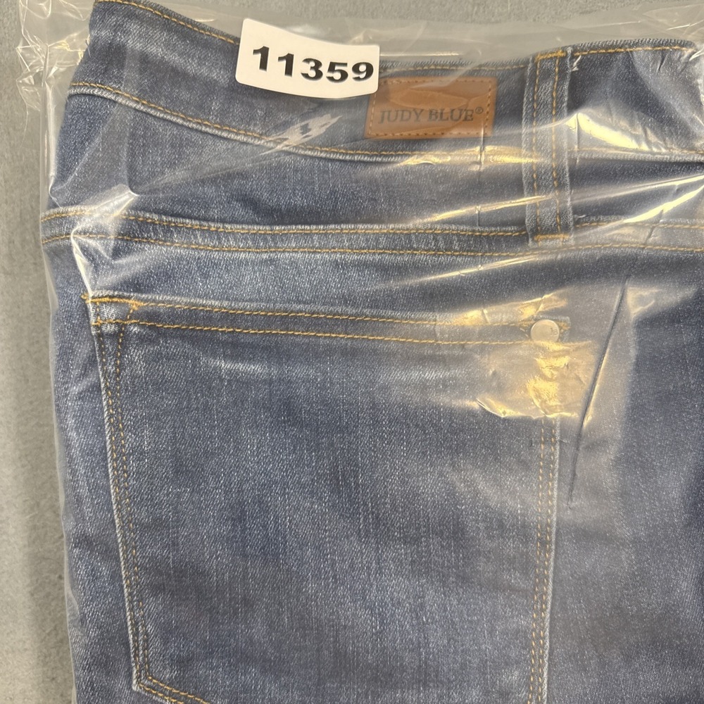 Judy Blue Straight Fit Jeans Womens 15/32 Blue Dark Wash Stretch - Picture 10 of 10